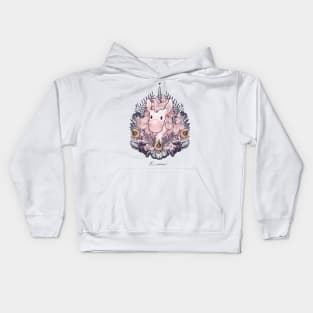 A Majestic Apricot Unicorn Kids Hoodie